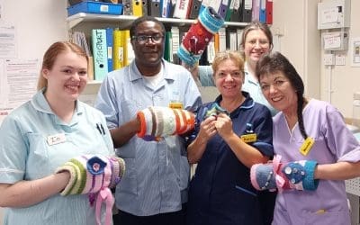 Twiddle mitts bring a splash of colour to Windrush Ward