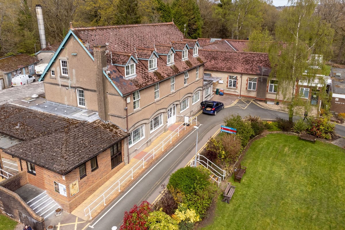 Dilke hospital aerial shot