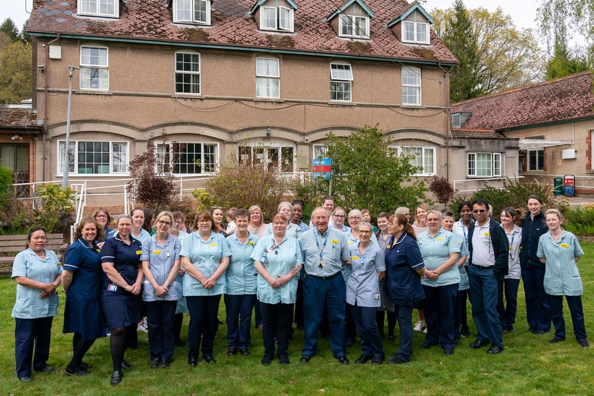 Dilke hospital staff-in garden