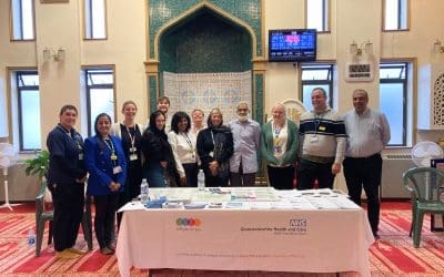 Community health outreach event at Jamal Al-Karim Mosque